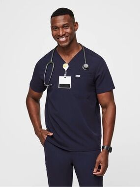 Men’s Large Navy FIGS Scrub Set NEW